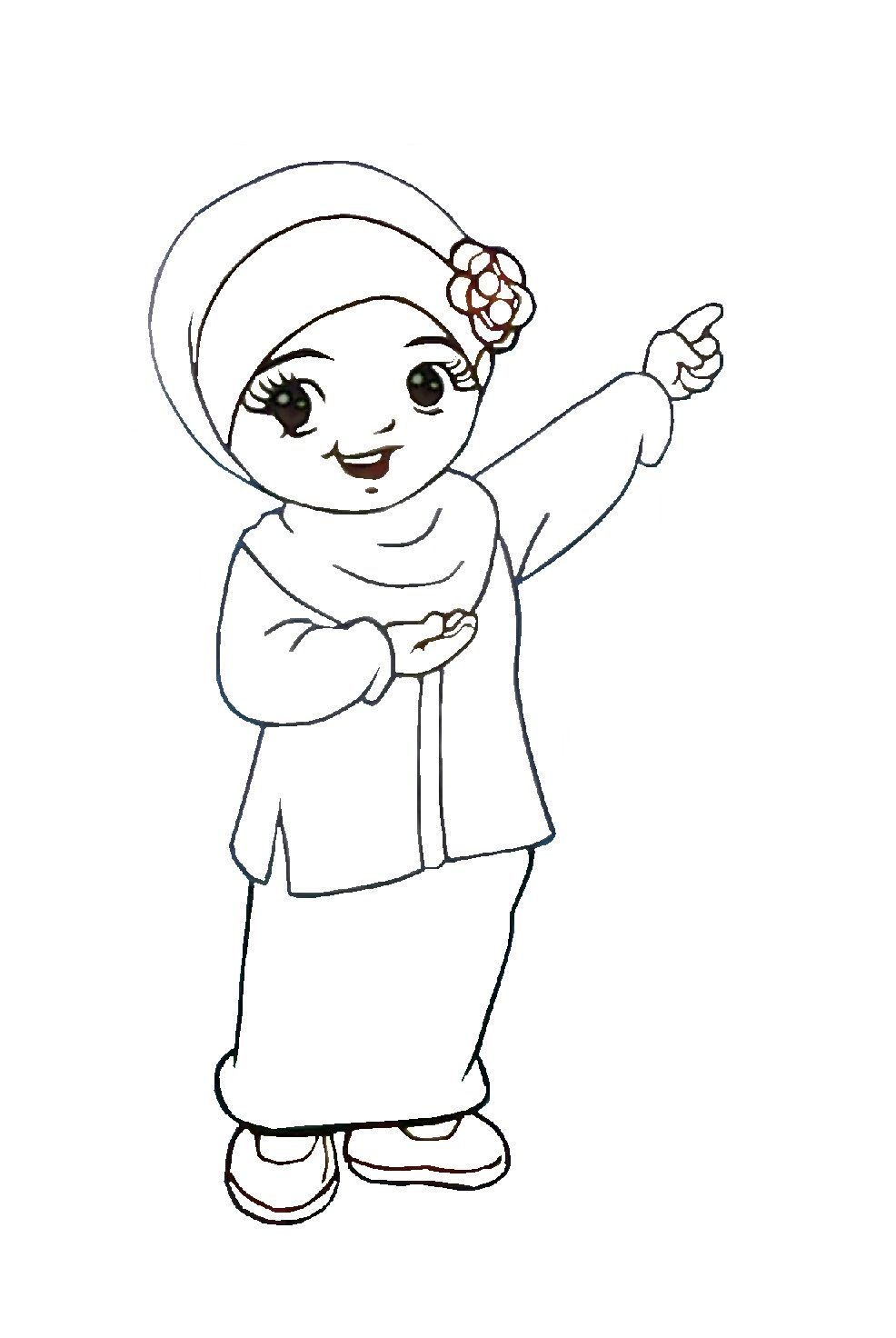 Gambar Mewarna Kartun Anak Muslim Medsos Kini