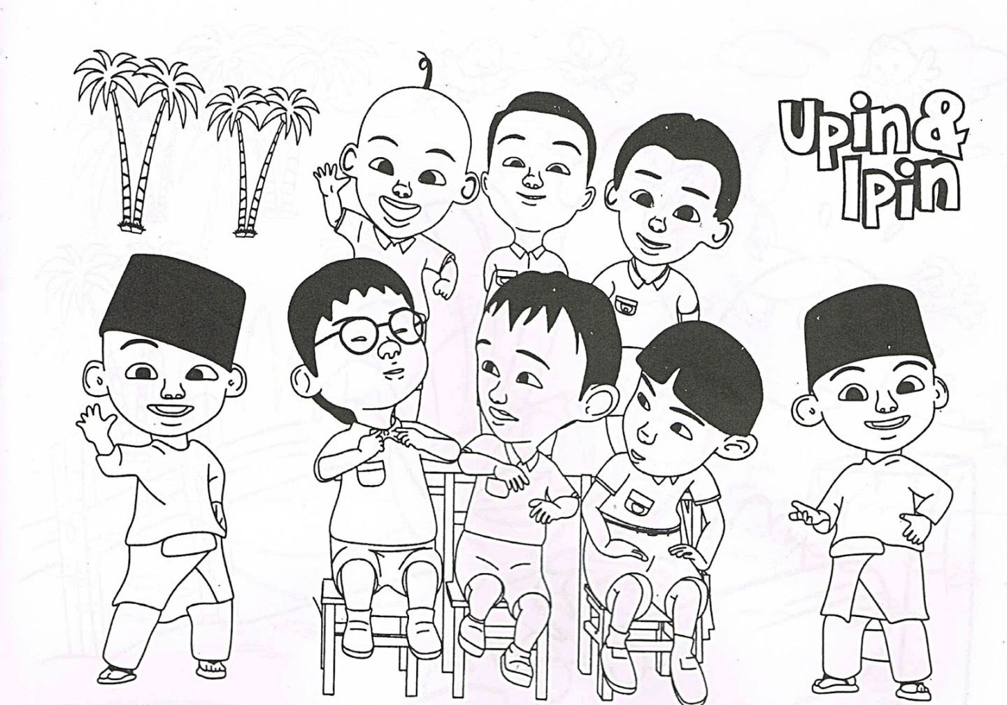 Koleksi Gambar Mewarnai Upin Dan Ipin Azhan Co