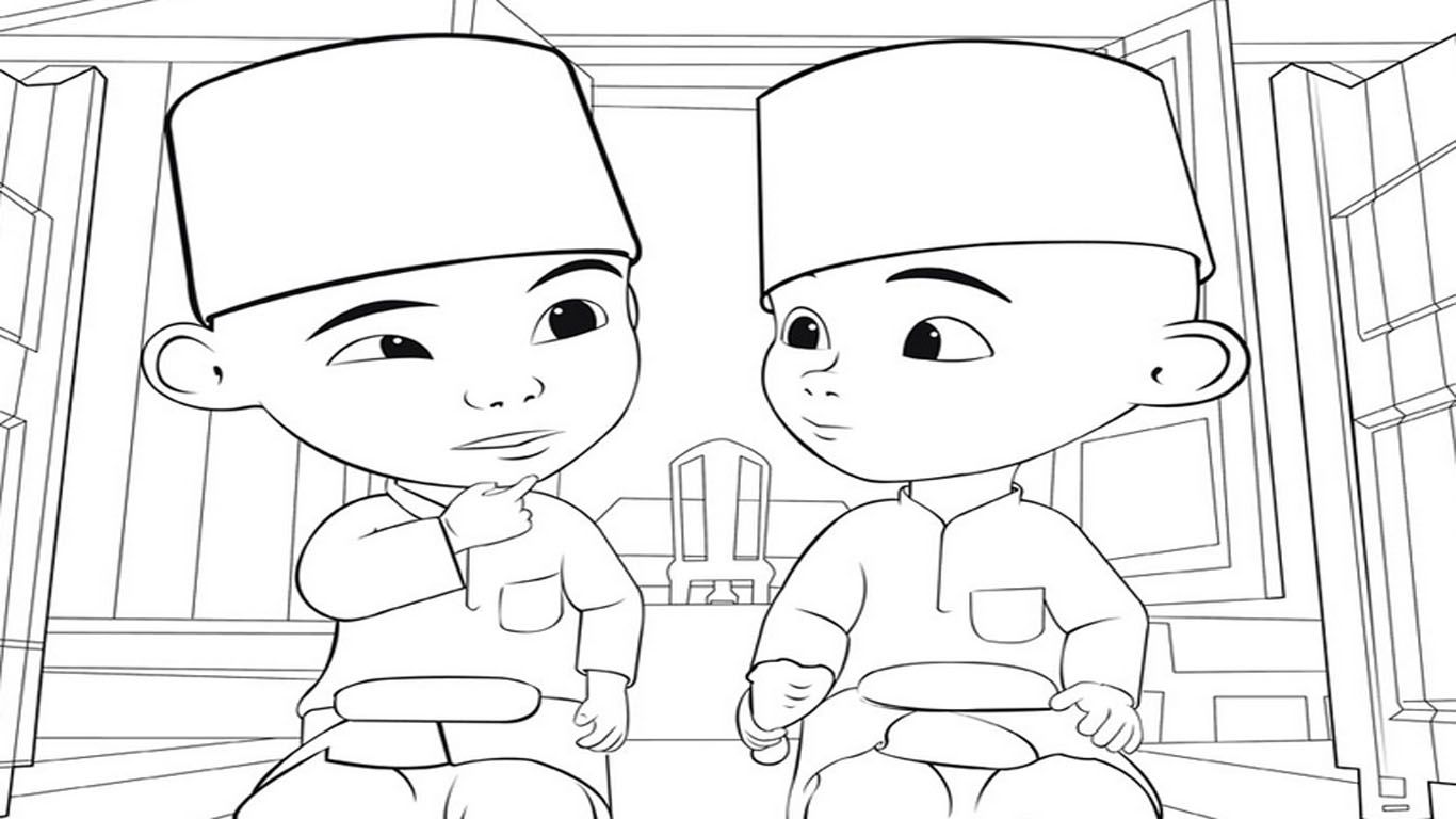 Koleksi Gambar Mewarnai Upin Dan Ipin Azhan Co